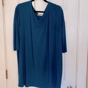 Piko teal tunic; size Large